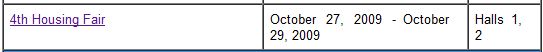 Philippine Housing Fair 2009 Schedule