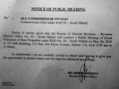 Notice of public hearing