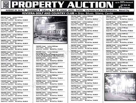 PNB-foreclosed properties RIVIERA-GOLF-AND-COUNTRY-CLUB-AUGUST-26-2010-AUCTION