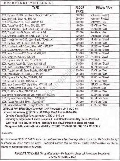 UCPB-Bank-repossessed-cars-for-sale-NOVEMBER-4-2010