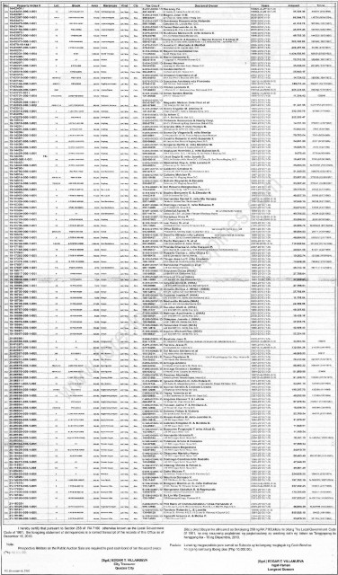 Quezon City Notice of Sale of delinquent real property page 5 of 5 (click to enlarge, right click to download)