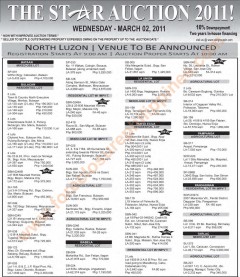 NORTH LUZON FORECLOSED PROPERTIES STAR AUCTION March 02 2011