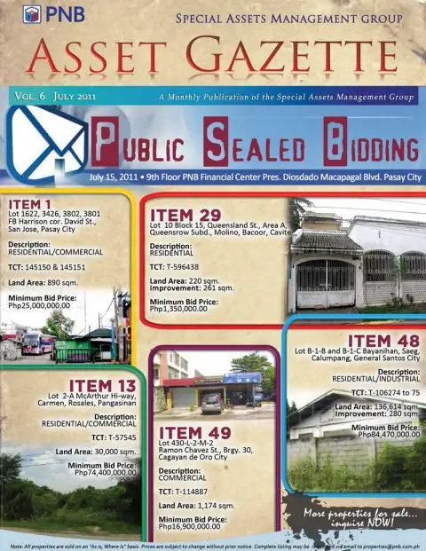 PNB Asset Gazette July 2011 page 1