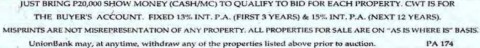 unionbank174th foreclosed properties auction fine print