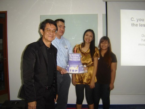 Think Rich Pinoy founder Larry Gamboa's birthday cake