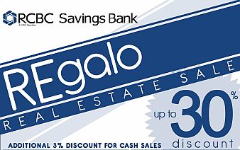 RCBC Savings Bank REgalo real estate sale on november 26 2011