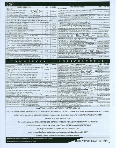 179th Unionbank foreclosed real estate auction on December 17,2011 page 02
