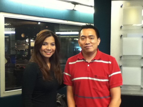 That's me with Jasmin Romero of DZMM TeleRadyo'sTrabaho Panalo