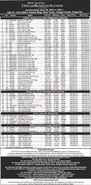 RCBC SAVINGS BANK REPOSSESSED CARS AUCTION - APRIL 26 2012.JPG (click to enlarge)