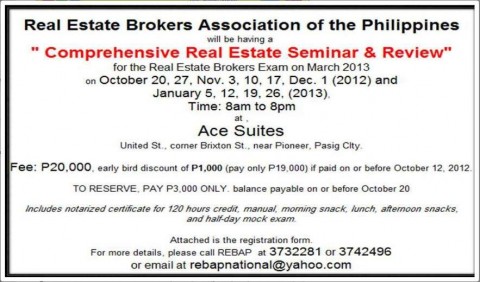 REBAP CRESR MARCH 2013 REAL ESTATE BROKERS EXAM