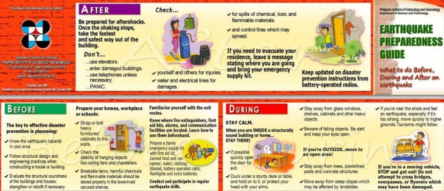 Earthquake Preparedness Guide from Philvolcs