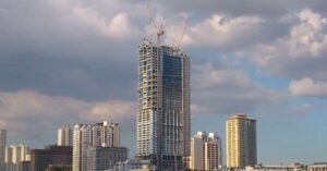 Building under construction near Manila Bay