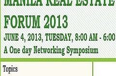 See You At The Manila Real Estate Forum (MREF) 2013
