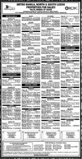 RCBC AMAZING BUYS METRO MANILA NORTH AND SOUTH LUZON SEALED BIDDING PUBLIC AUCTION AUGUST 31 2009MB AUG162009 G5