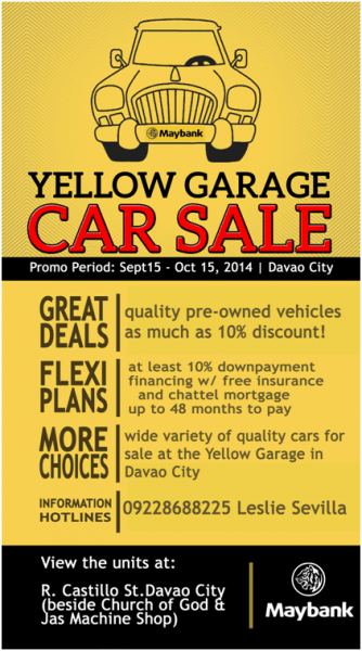 maybank-yellow-garage-car-sale-davao-september-15-october-15-2014