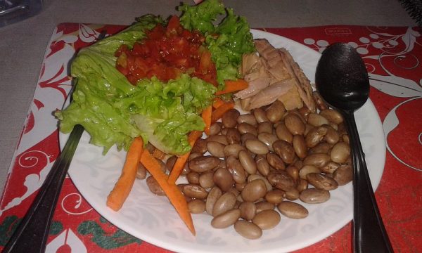 typical-lunch-dinner-low-salt-tuna-pinto-beans-fresh-salad-homemade-salsa