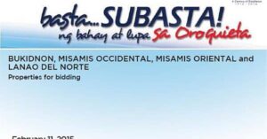 PNB Foreclosed Properties Auction In Oroquieta City Slated On February 11, 2015