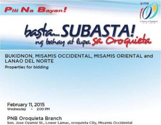 pnb foreclosed properties auction oroquieta city february 11 2015