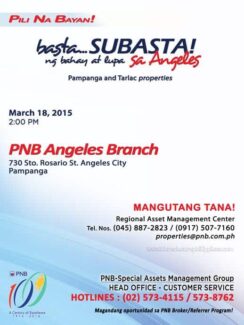 pnb foreclosed properties angeles march 18 2015