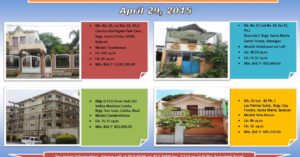 658 Pag IBIG Fund Acquired Assets In Batangas, Bulacan, Laguna, Metro Manila and Rizal For Auction On April 29, 2015