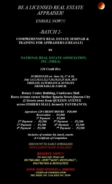 NREA Real Estate Appraiser Review 2015