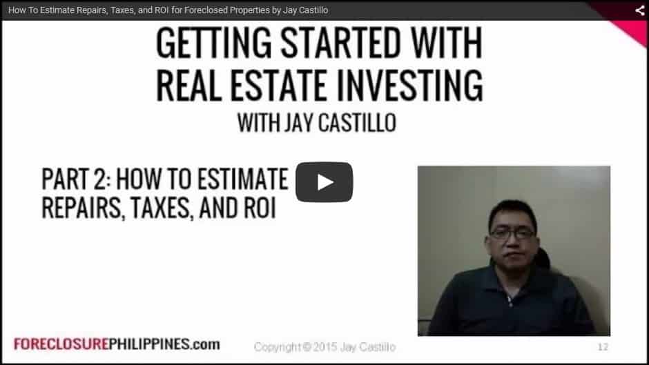 How To Estimate Repairs, Taxes, And ROI For Foreclosed Properties