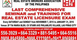 REBAP LMP 2016 Real Estate Brokers' Exam Review