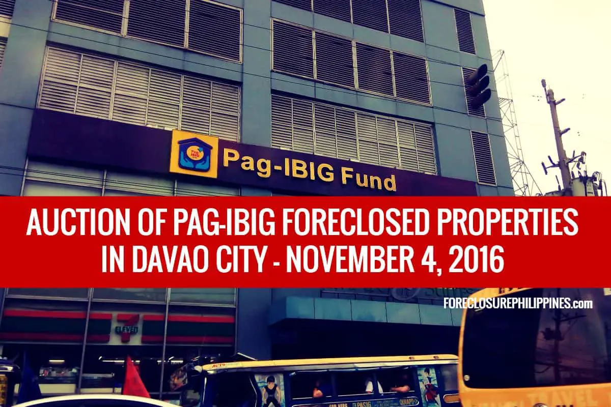 Pag-IBIG to dispose Foreclosed Properties in Davao City via Public ...