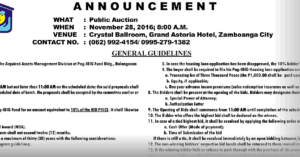 Pag-IBIG Foreclosed Property Auction in Zamboanga City Slated on November 28, 2016, plus more updates