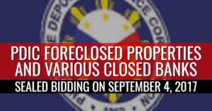 More than 200 PDIC foreclosed properties included in another auction slated on September 4, 2017