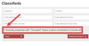 How To Exclude Occupied Foreclosed Properties When Searching Our Foreclosed Real Estate Database