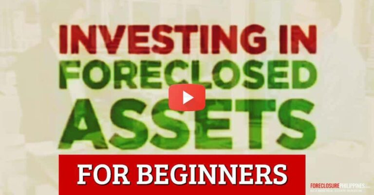 [Video] Investing in Foreclosed Assets - An Overview