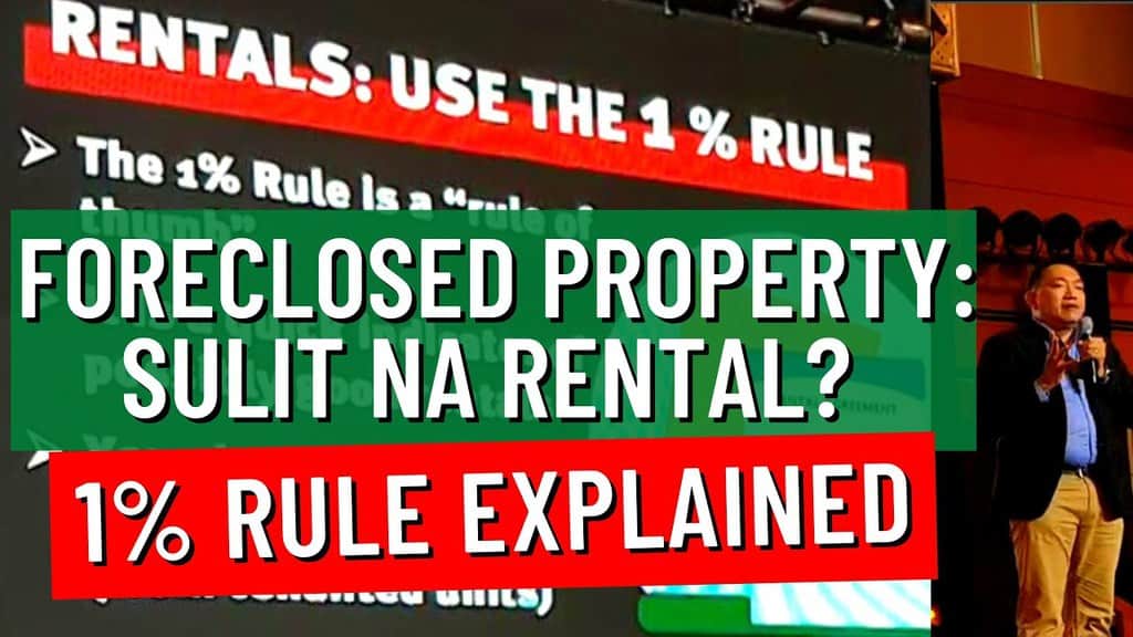 1 Rule for Rental Property Find suitable foreclosed properties for