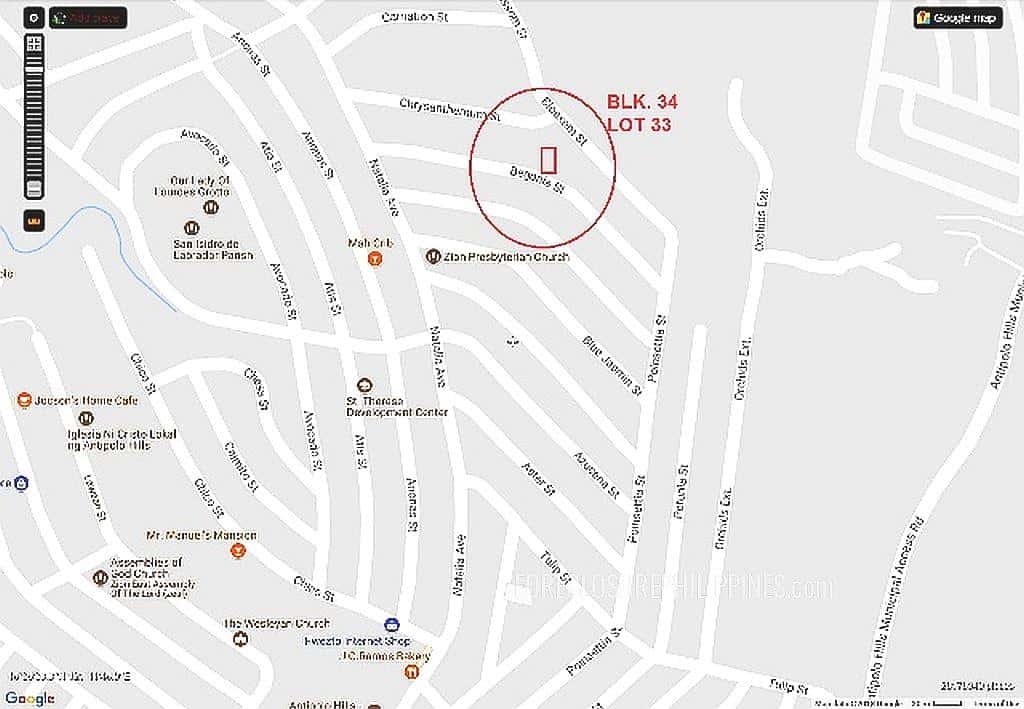 BFS Foreclosed Single Detached at ANTIPOLO HILLS SUBD., Bo. San Luis