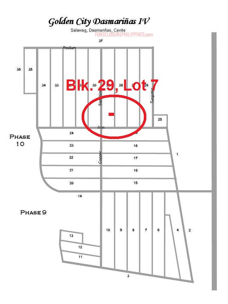 BFS Foreclosed Row House GOLDEN CITY SUBD. DASMARINAS IV, Bo. Salawag