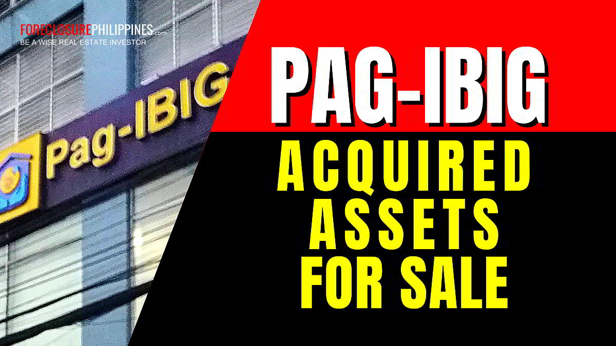 Pag-ibig acquired assets for sale as of July 2023