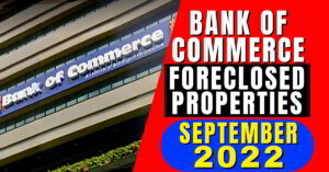 Bank of Commerce foreclosed properties as of September 2022