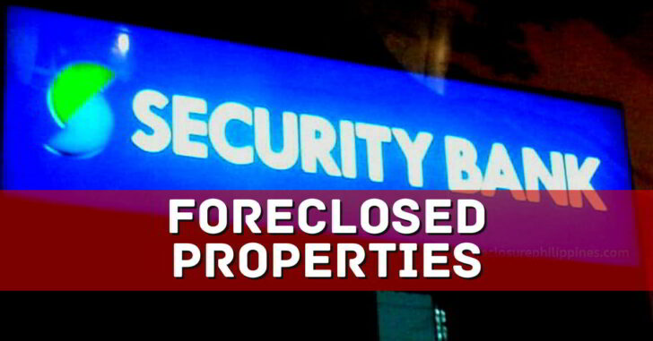 Security Bank foreclosed properties for negotiated sale 2022