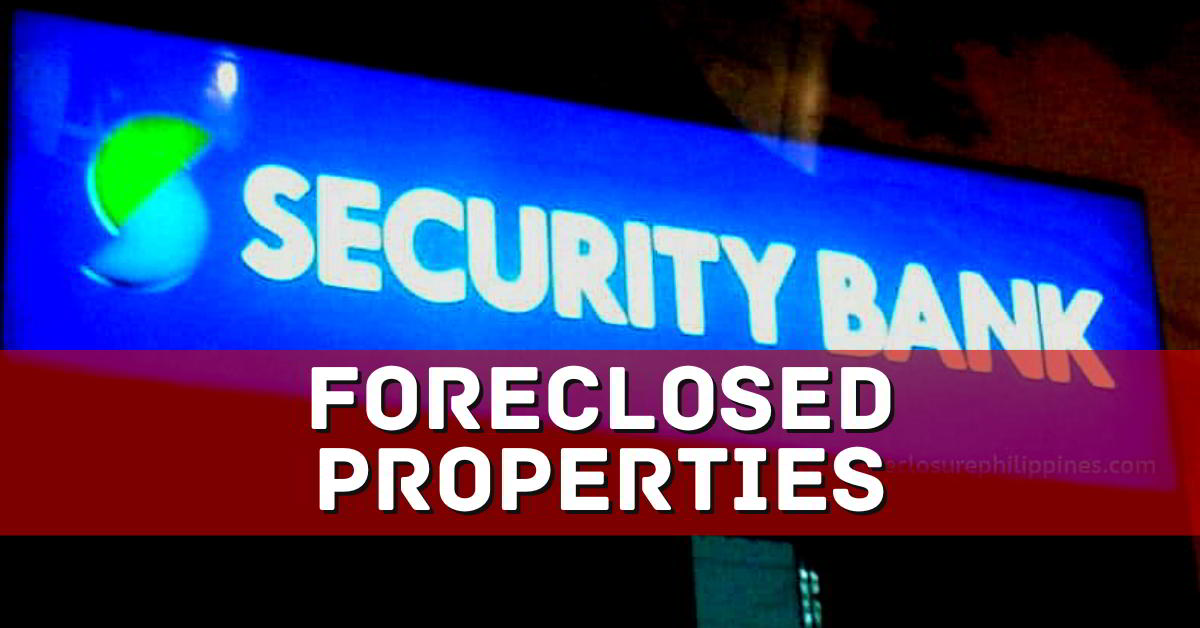 All foreclosed properties in the Philippines (without the B.S
