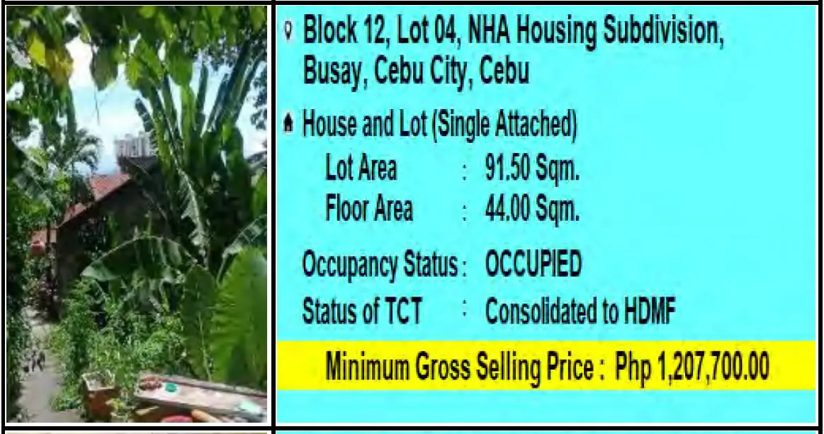 PagIBIG Foreclosed SINGLE ATTACHED at LOT 04, BLOCK 12, NHA HOUSING
