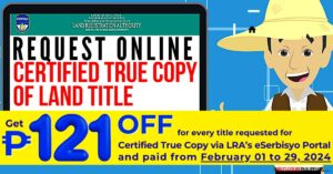 how to get certified true copy of land title with PHP121 discount