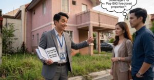 unauthorized real estate broker for a pag-ibig foreclosed property is trying to convince a buyer by making a lot of promises