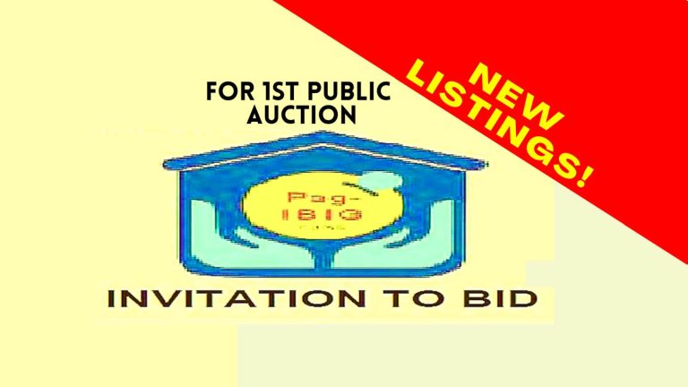 Pag-IBIG acquired assets 1st bidding listings