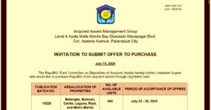 Pag-IBIG Negotiated Sale - Invitation to submit offers/ Guidelines - March/April 2025 Batches (PDF Viewer/Download)