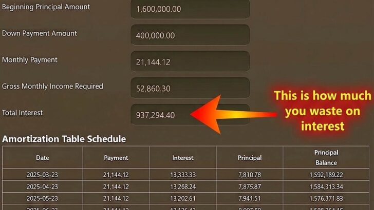 Dou you know how much money you waste on interest when you get a home loan? Find out with our simple amortization schedule and calculator