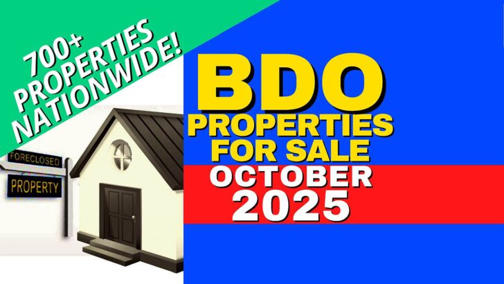 BDO foreclosed properties list for 2025-October