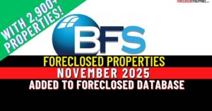 BFS foreclosed properties list for November 2025 released - added to database