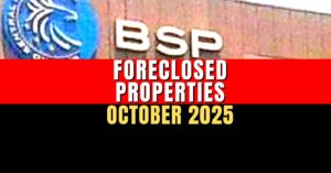 BSP foreclosed properties for negotiated sale as of October 2025
