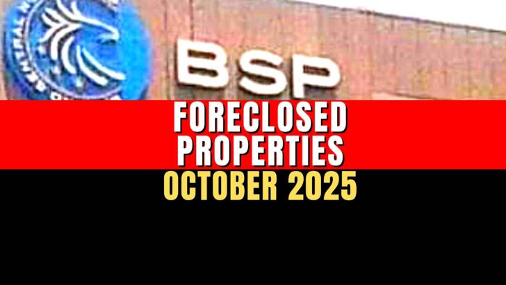 BSP foreclosed properties for negotiated sale as of October 2025