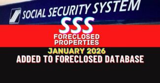 SSS foreclosed properties list for January 2026 available for viewing/download